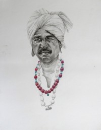 Saeed Lakho, untitled, 22 x 28 Inch, Mix Media On Paper, Figurative Painting, AC-SL-052